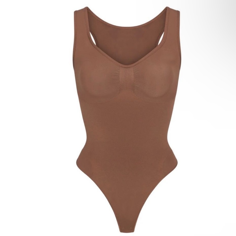 Skims Seamless Sculpt Scoop Neck Bodysuit In Jasper Size Large NEW WITHOUT BOX